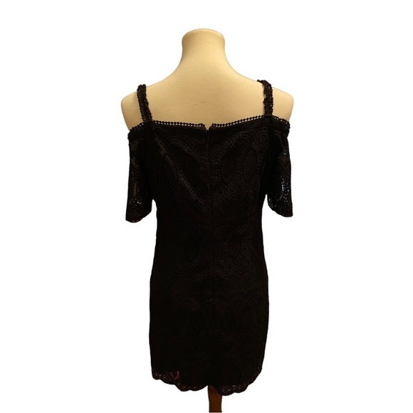 WHBM Lace Overlay Cold Shoulder Dress - Picture 7 of 16
